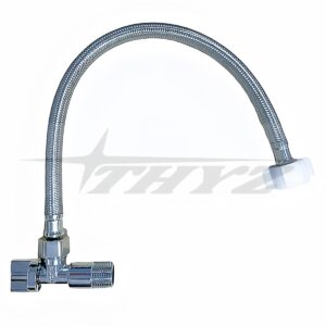 LLAVE ANGULAR PARA INODORO CON MANGUERA DE 16 THYZ