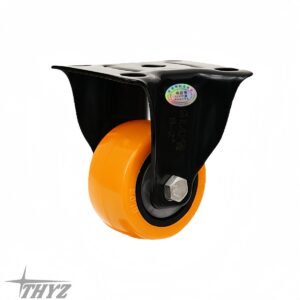 GARRUCHA PLATAFORMA FIJA RUEDA PP NARANJA 1-1/2 30kg THYZ