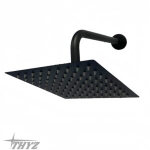 DUCHA CON BRAZO CUADRADA NEGRO MATE 6 THYZ