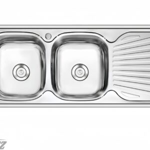 FREGADERO ACERO INOX 2 POZOS MODELO LS-12050A 120*50 THYZ