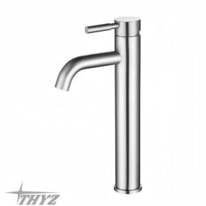 LLAVE ALTO PARA LAVAMANOS ACERO INOX SUS304 MONOMANDO TY-702 THYZ