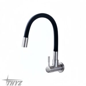 LLAVE PARA COCINA PARED ACERO INOX SUS304 CUELLO FLEXIBLE TY-712 THYZ