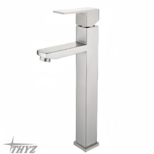 LLAVE ALTO PARA LAVAMANOS ACERO INOX SUS304 MONOMANDO TY-715 THYZ